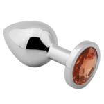 Banoch Buttplug Aurora Amber Medium Metalen buttplug Diamant steen Amber 987101653