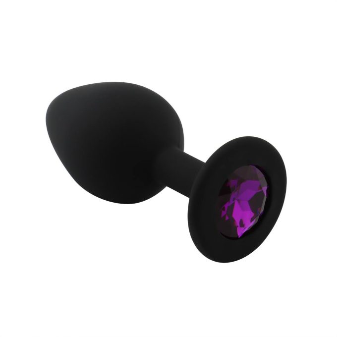 Banoch Buttplug Penumbra Deep Purple Medium Siliconen buttplug Zwart kristal Paars 987101665
