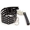 Banoch Collar Leash Flamboyante Black zwarte pu leren halsband met riem 987101784 2 Banoch Collar Leash Flamboyante Black zwarte pu leren halsband met riem 987101784 2