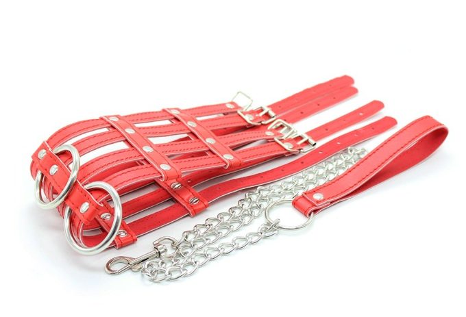 Banoch Collar Leash Flamboyante Red rode pu leren halsband met riem 987101785 5 Banoch Collar Leash Flamboyante Red rode pu leren halsband met riem 987101785 5