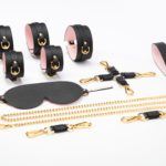 Banoch Hedonistic Bondageset zwart roze goud leer 987101853
