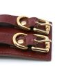 Banoch Hedonistic brede handboeien wijnrood bruin leer 987101858 2