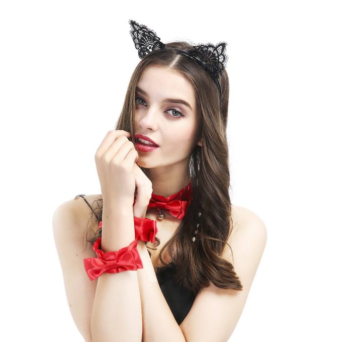 Banoch Kitty Play Hals en armbanden rood 987101902 2