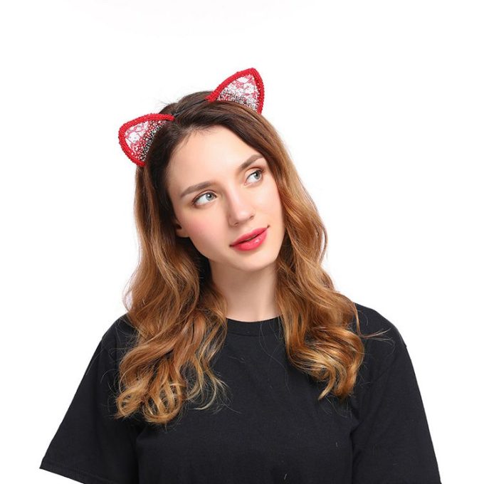 Banoch Kitty Play kattenoren glitter rood 987109424 2 2 Banoch Kitty Play kattenoren glitter rood 987109424 2 2