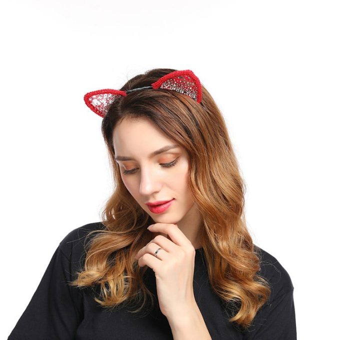 Banoch Kitty Play kattenoren glitter rood 987109424 2 3 Banoch Kitty Play kattenoren glitter rood 987109424 2 3