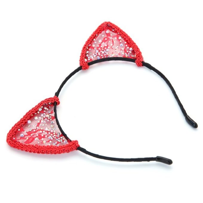 Banoch Kitty Play kattenoren glitter rood 987109424 2 4 Banoch Kitty Play kattenoren glitter rood 987109424 2 4