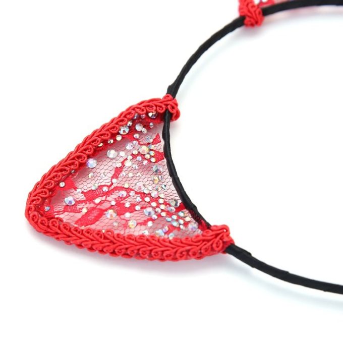 Banoch Kitty Play kattenoren glitter rood 987109424 2 5 Banoch Kitty Play kattenoren glitter rood 987109424 2 5