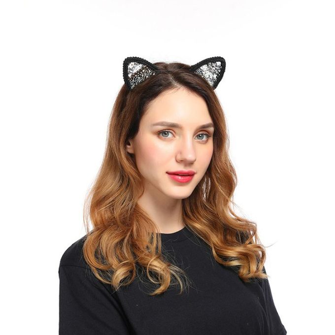 Banoch Kitty Play kattenoren glitter zwart 987101924 3
