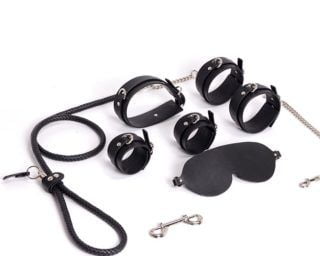 Banoch Sultry Bondageset Black zwart imitatie leer bdsm 987101859