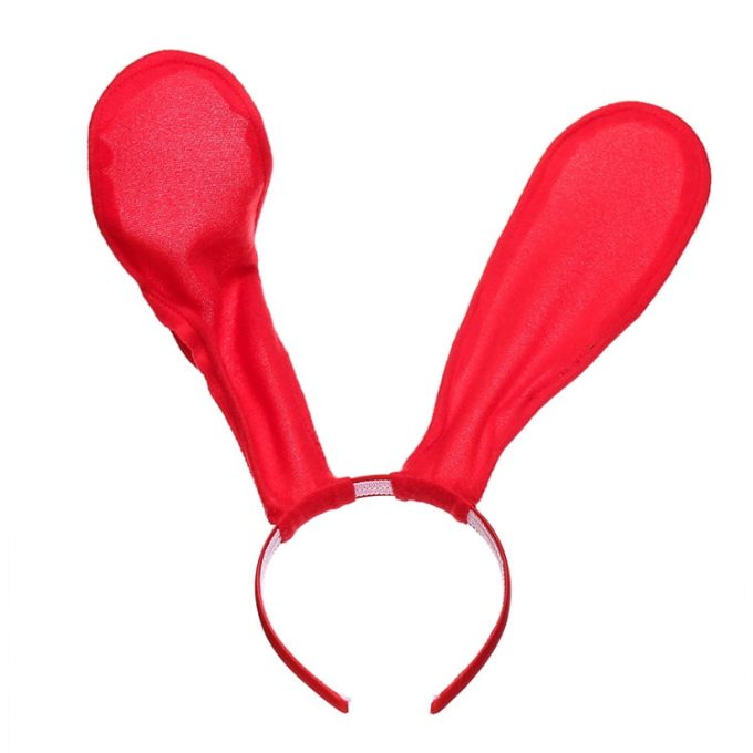 Banoch big bunny ears oren groot buigbaar rood 987101930 Banoch big bunny ears oren groot buigbaar rood 987101930