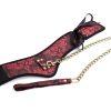 Banoch posture Collar leash Courtesan Red halsband met riem rood bdsm 987101790 9