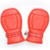Banoch Bondage Mittens PU Leer Rood 987101745 2