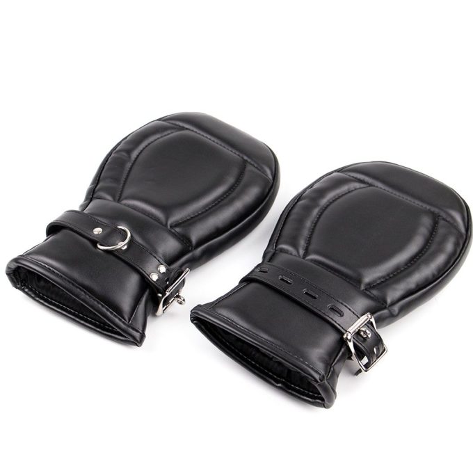 Banoch Bondage Mittens PU Leer Zwart 987101744 Banoch Bondage Mittens PU Leer Zwart 987101744