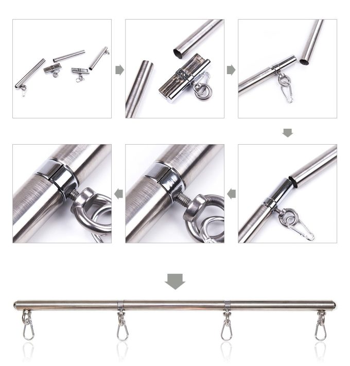 Banoch Bondage spreader bar silver zware metalen spreidstang deelbaar 987101788 10 Banoch Bondage spreader bar silver zware metalen spreidstang deelbaar 987101788 10