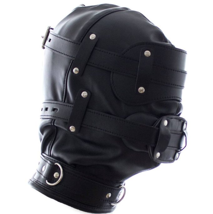 Banoch Inferno Bondage Mask black Zwart pu leren masker met Gag oogbedekking 987101794 9 Banoch Inferno Bondage Mask black Zwart pu leren masker met Gag oogbedekking 987101794 9