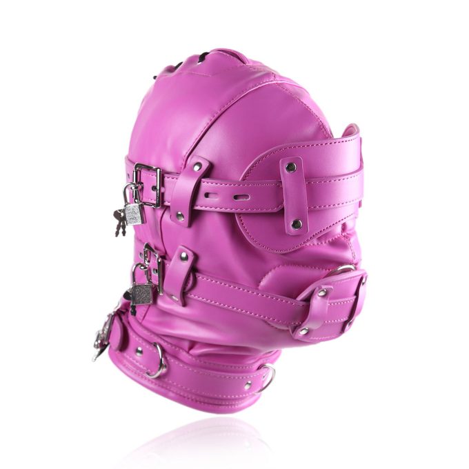 Banoch Inferno Bondage Mask pink Roze pu leren masker met Gag oogbedekking 987101795 2 Banoch Inferno Bondage Mask pink Roze pu leren masker met Gag oogbedekking 987101795 2
