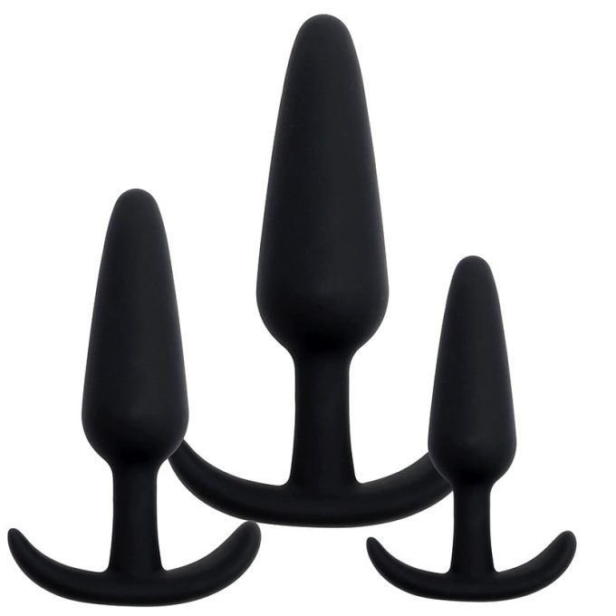 Banoch Buttplug set siliconen ergo zwart 3delig 987102113