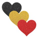 Pinch Tepelstickers trio heart sparkle tricolour 3 x 2 987101947