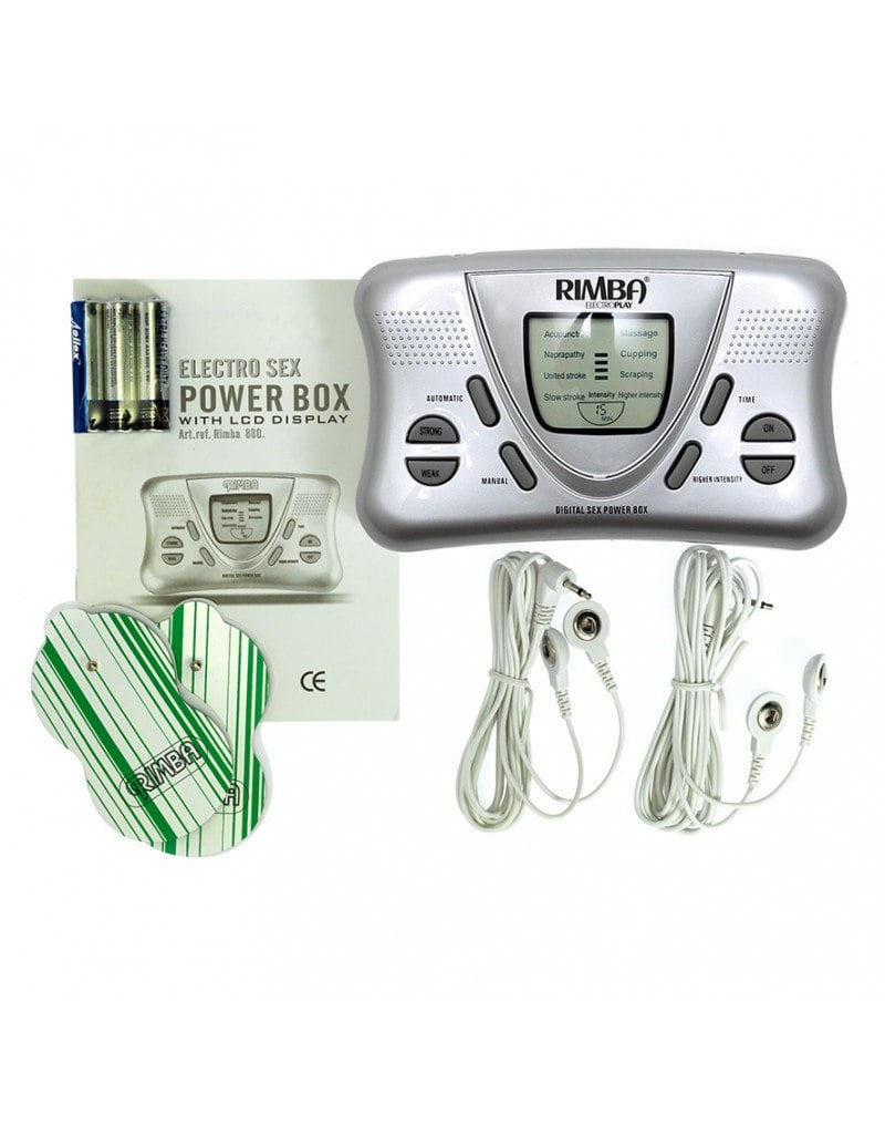 rimba electrosex powerbox met lcd display inhoud verpakking