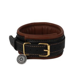 Banoch Collar leash Gold Halsband en Riem cognac bruin met goud bondage 987101702 1 scaled scaled