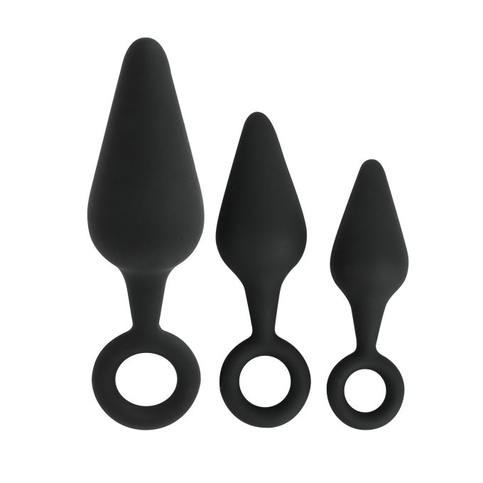 Banoch Buttplug set pull up trio ring zwart Siliconen 98710964 1 scaled scaled