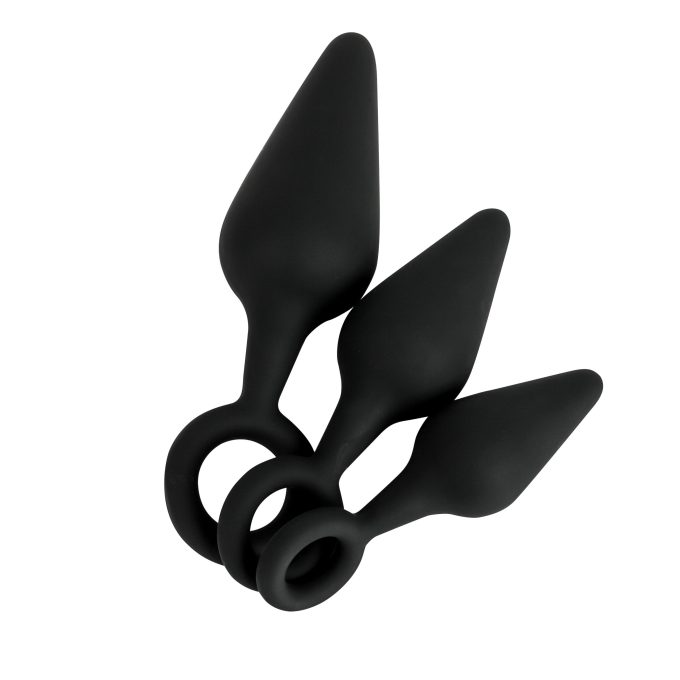 Banoch Buttplug set pull up trio ring zwart Siliconen 98710964 6 scaled scaled