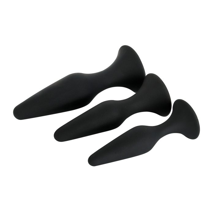 Banoch Buttplug set sleek trio zwart Siliconen Zuignap 98710956 2 scaled scaled