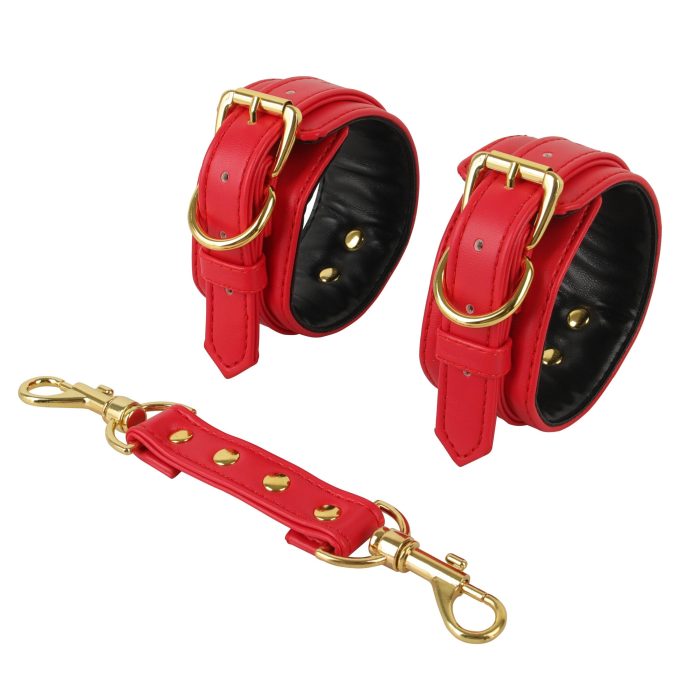 Banoch handboeien van pu leer rood goud bondage 987102334 5 scaled scaled Banoch handboeien van pu leer rood goud bondage 987102334 5 scaled scaled