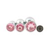 Banoch 3 maten zilveren metalen Buttpluggen met zacht roze Diamant maat smallmedium large. Aurora scaled scaled