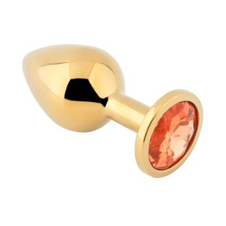 Banoch Buttplug Aurora amber gold Small Metalen buttplug Diamant oranje 3 scaled scaled