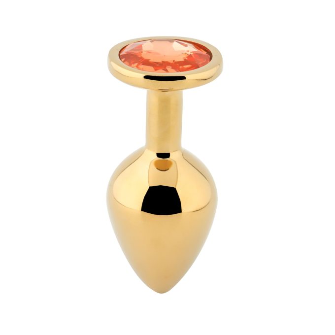 Banoch Buttplug Aurora amber gold Small Metalen buttplug Diamant oranje 7 scaled scaled