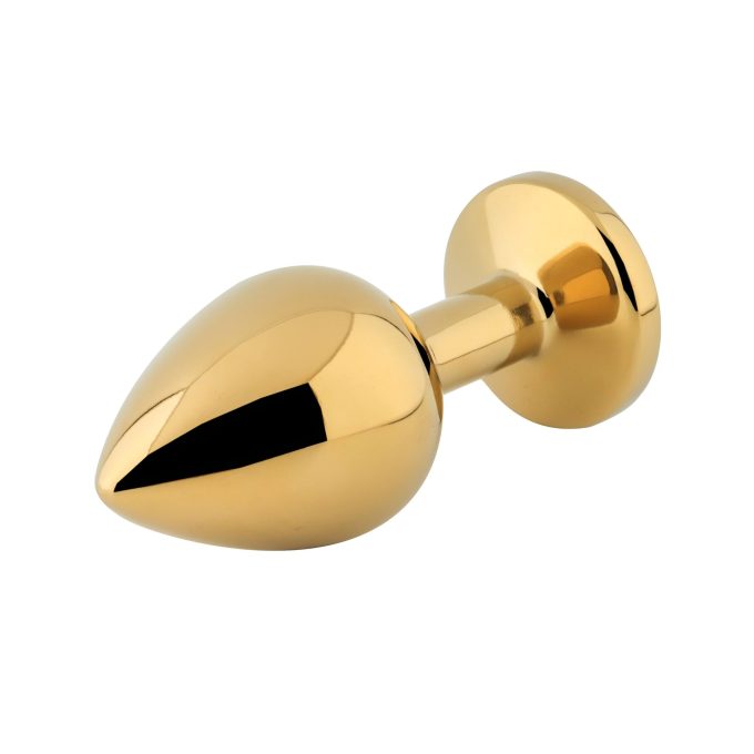 Banoch Buttplug Aurora rainbow gold Small gouden Metalen buttplug Diamant steen 3 scaled scaled