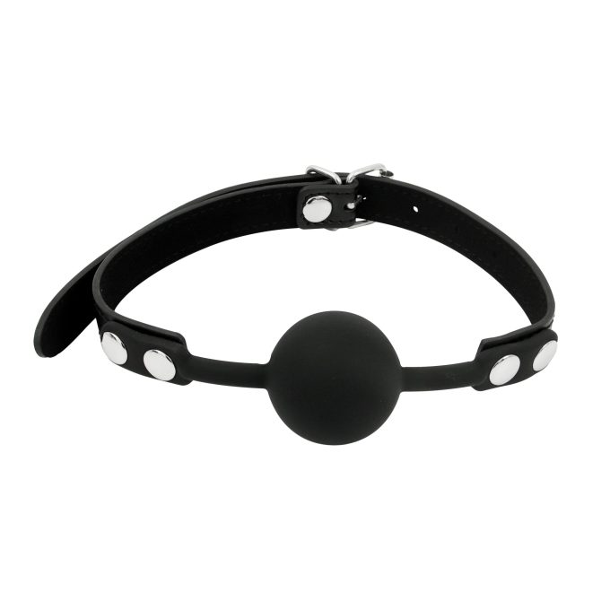 Banoch Ball gag siliconen met verstelbare band Zwart Bal ∅ 4 cm 2 scaled scaled