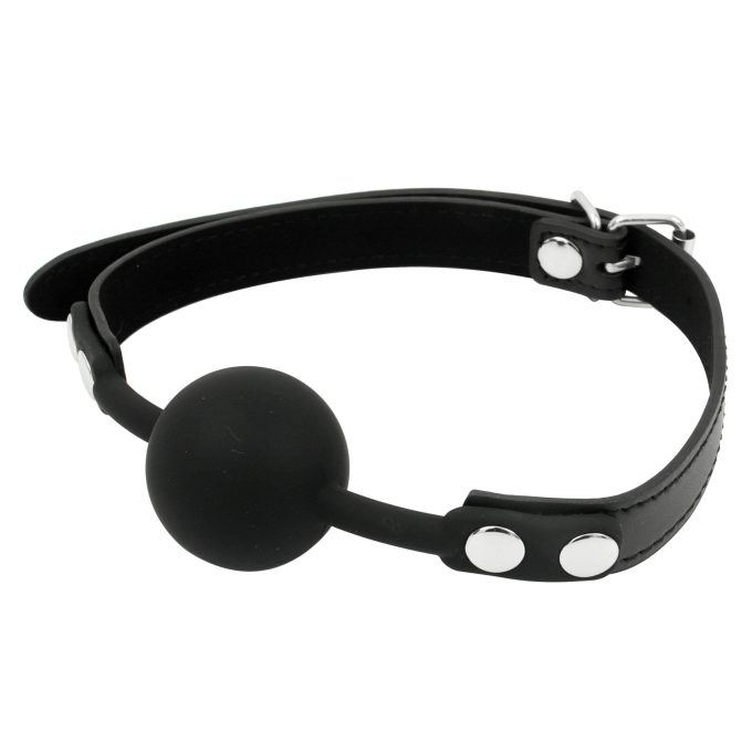 Banoch Ball gag siliconen met verstelbare band Zwart Bal ∅ 4 cm 4 scaled scaled