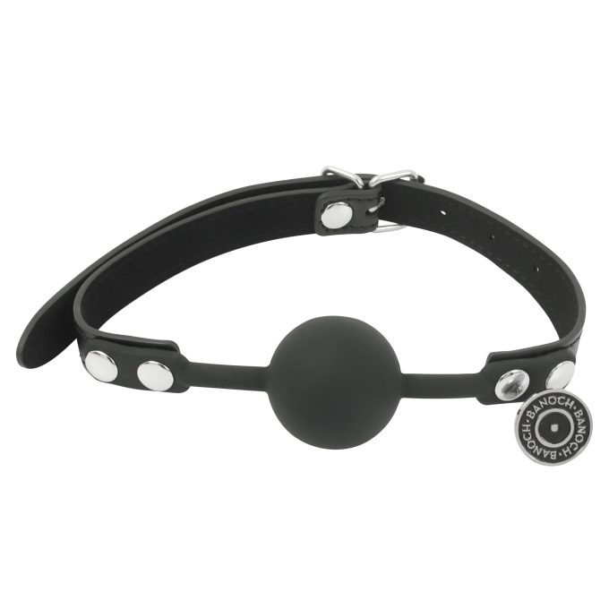Banoch Ball gag siliconen met verstelbare band Zwart Bal ∅ 4 cm 7 scaled scaled