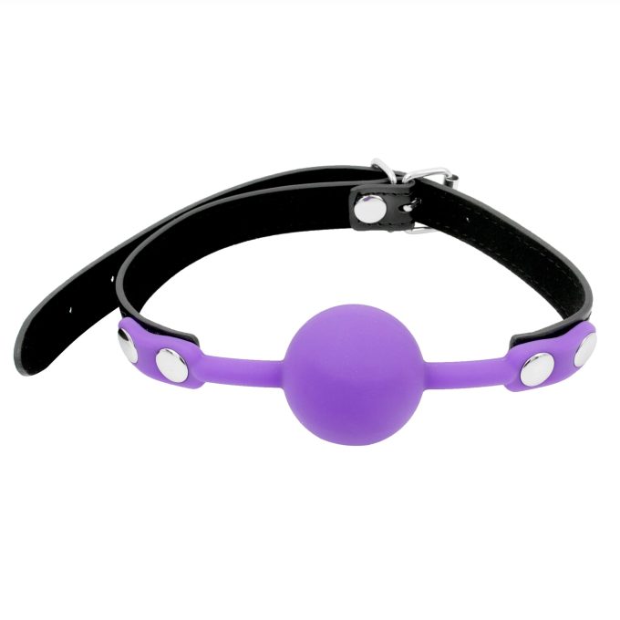 Banoch Ballgag siliconen met verstelbare band Paars Bal ∅ 4 cm 2 scaled scaled