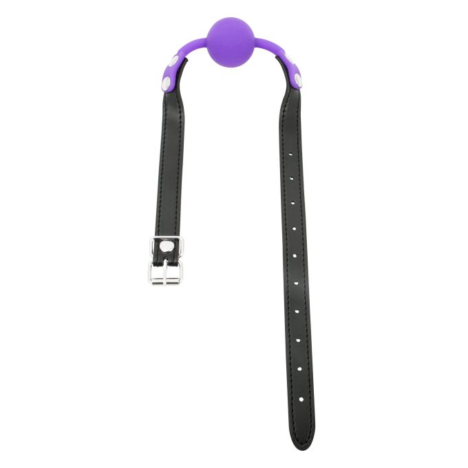 Banoch Ballgag siliconen met verstelbare band Paars Bal ∅ 4 cm 6 scaled scaled