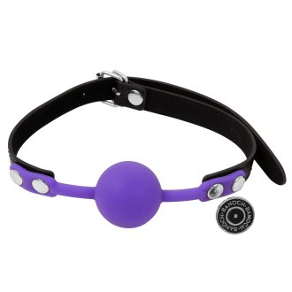 Banoch Ballgag siliconen met verstelbare band Paars Bal ∅ 4 cm 7 scaled scaled