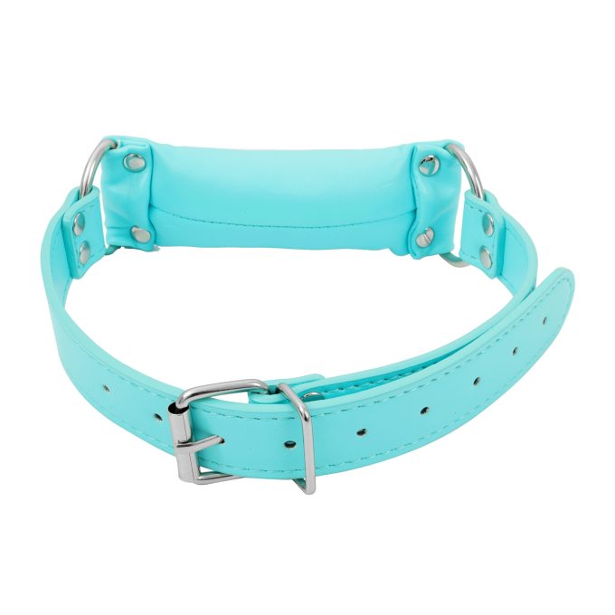 Banoch Bit gag soft straight blue bitgag van imitatieleer blauw 6 scaled scaled