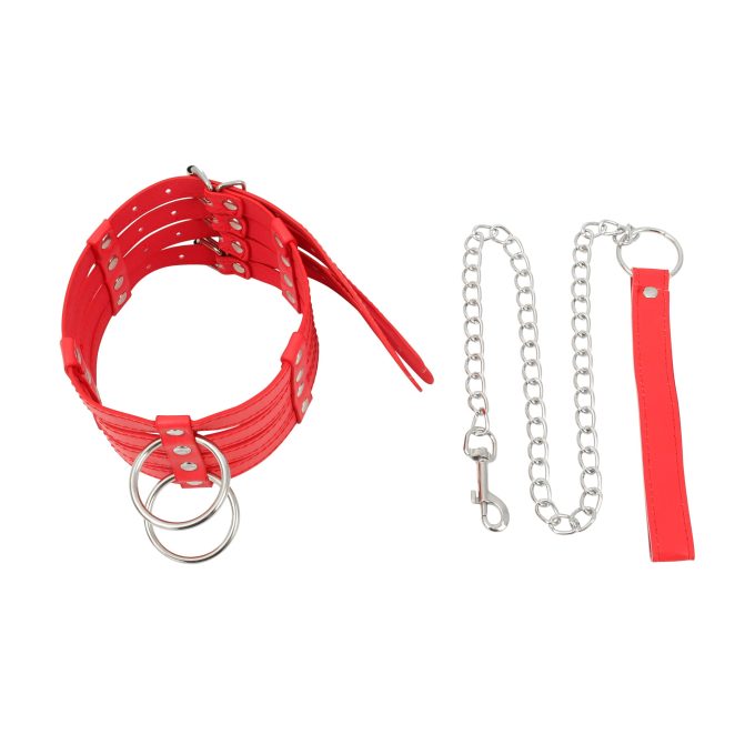 Banoch Collar Leash Flamboyante Red rode pu leren halsband met riem bdsm 10 scaled scaled Banoch Collar Leash Flamboyante Red rode pu leren halsband met riem bdsm 10 scaled scaled