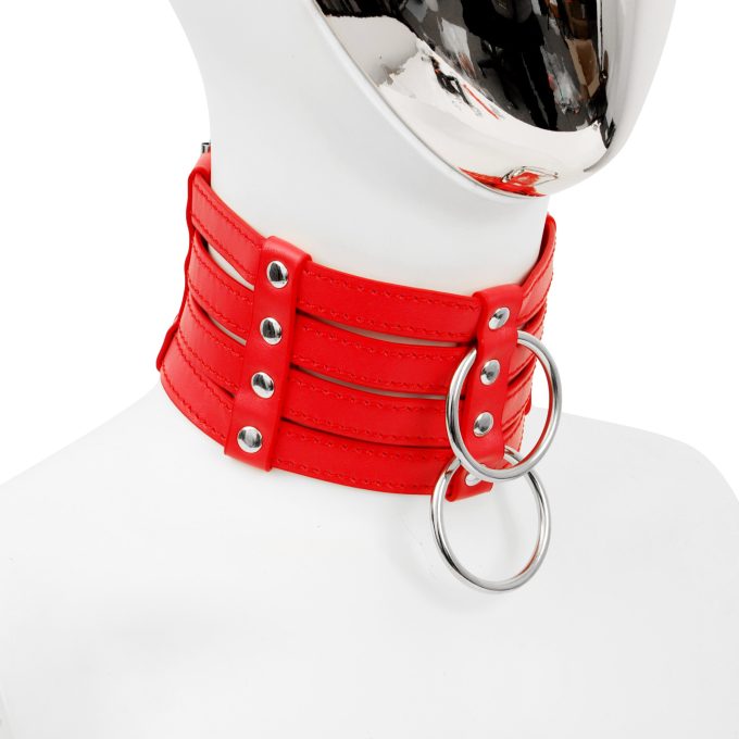 Banoch Collar Leash Flamboyante Red rode pu leren halsband met riem bdsm 6 scaled scaled Banoch Collar Leash Flamboyante Red rode pu leren halsband met riem bdsm 6 scaled scaled