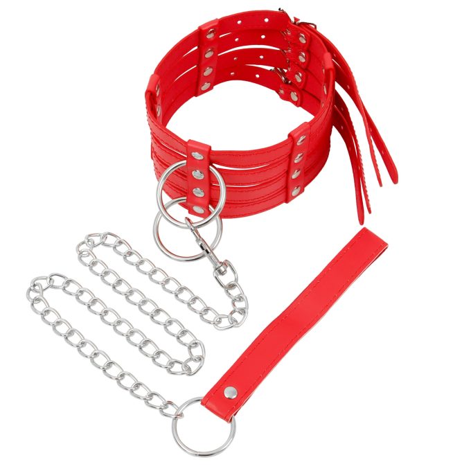 Banoch Collar Leash Flamboyante Red rode pu leren halsband met riem bdsm 9 scaled scaled Banoch Collar Leash Flamboyante Red rode pu leren halsband met riem bdsm 9 scaled scaled