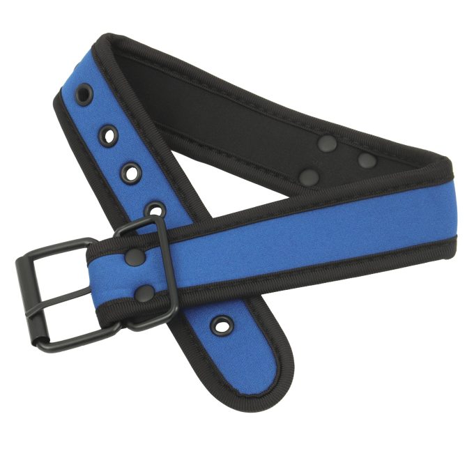 Banoch Lindo Collar Azul Neoprene halsband blauw neopreen puppy play 1 scaled scaled