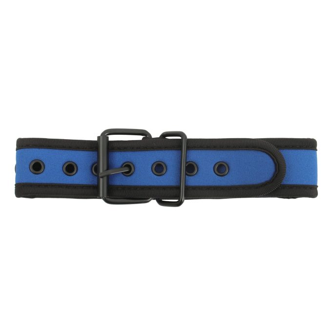 Banoch Lindo Collar Azul Neoprene halsband blauw neopreen puppy play 2 scaled scaled