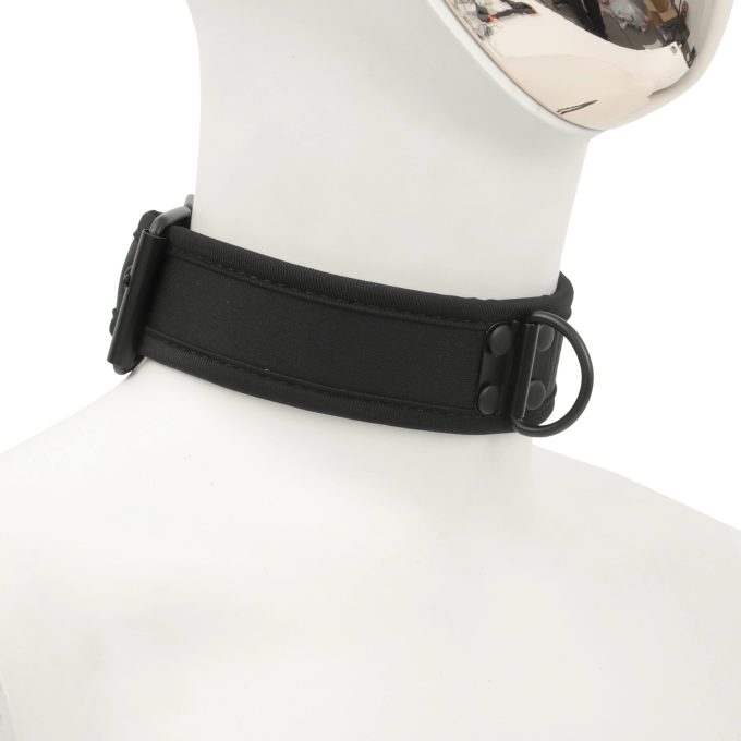 Banoch Lindo Collar Black mesh Neoprene halsband zwart mesh neopreen puppy play 3 scaled scaled