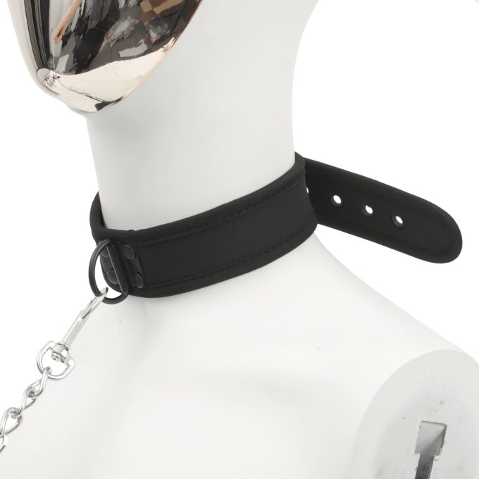 Banoch Lindo Collar Black mesh Neoprene halsband zwart mesh neopreen puppy play 5 scaled scaled