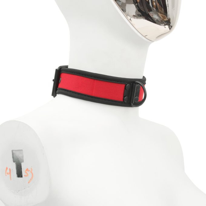 Banoch Lindo Collar Rojo Neoprene halsband rood neopreen puppy play 4 scaled scaled