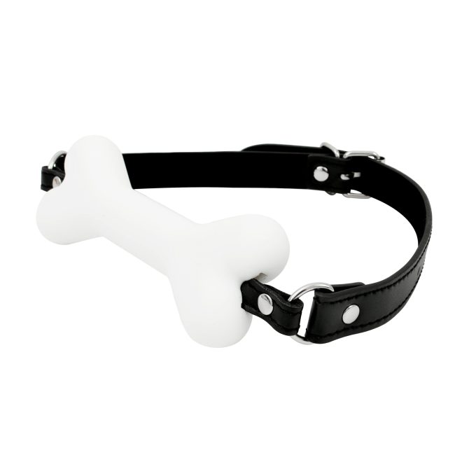 Banoch Mouthgag bone siliconen gag bot honden bot wit puppy play 4 scaled scaled