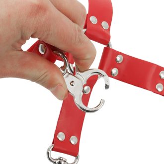Banoch Red hogtie with clips Rode hogtie met haken bondage 4 scaled scaled