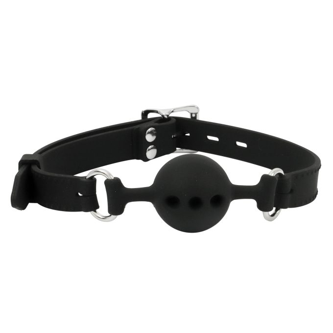 Banoch ball gag siliconen small zwart O 35 cm 3 scaled scaled